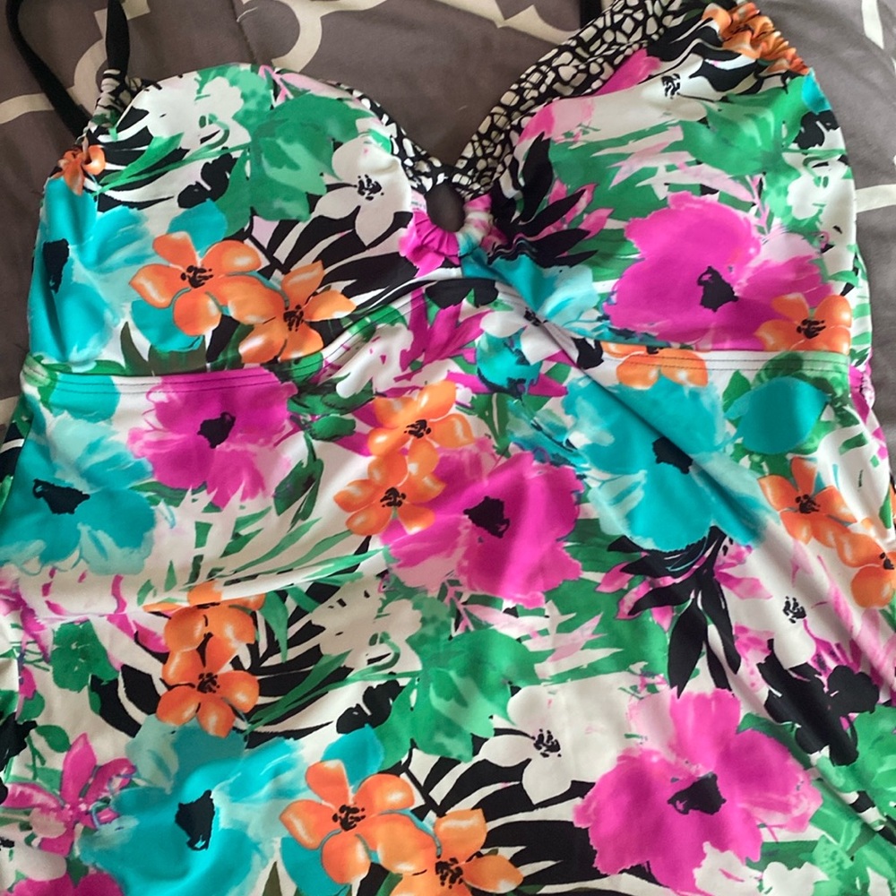 At John’s bay plus size swim top